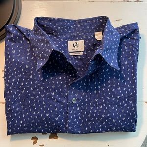 MEN’S PS PAUL SMITH BUTTON DOWN SHORT SLEEVE SHIRT- Size Large; Slim fit